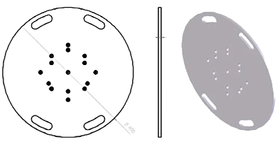 Location ASD - Embase Lourde Ronde EML259 / 60Kg + Demi Manchon professionnel
