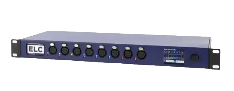 Location ELC - Rack Artnet DmXLAN 8 Node 2 + 4xSplitter DMX 2In/10Out professionnel