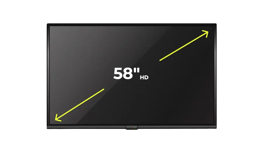 Location Écran Led 58" - 146cm / Full HD professionnel