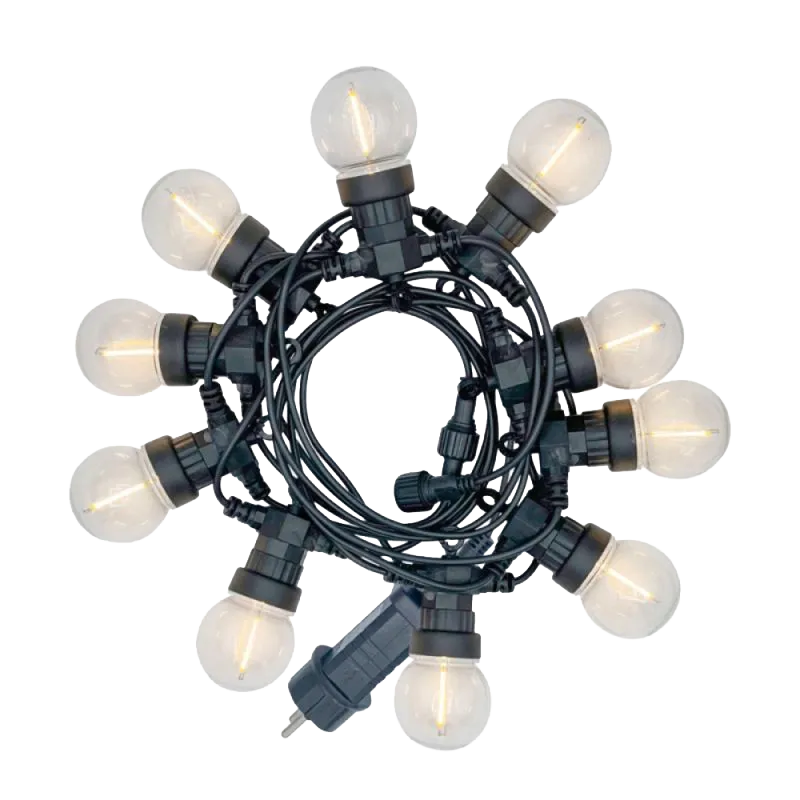 Location Guirlande guinguette décorative globe transparent - 18m professionnel