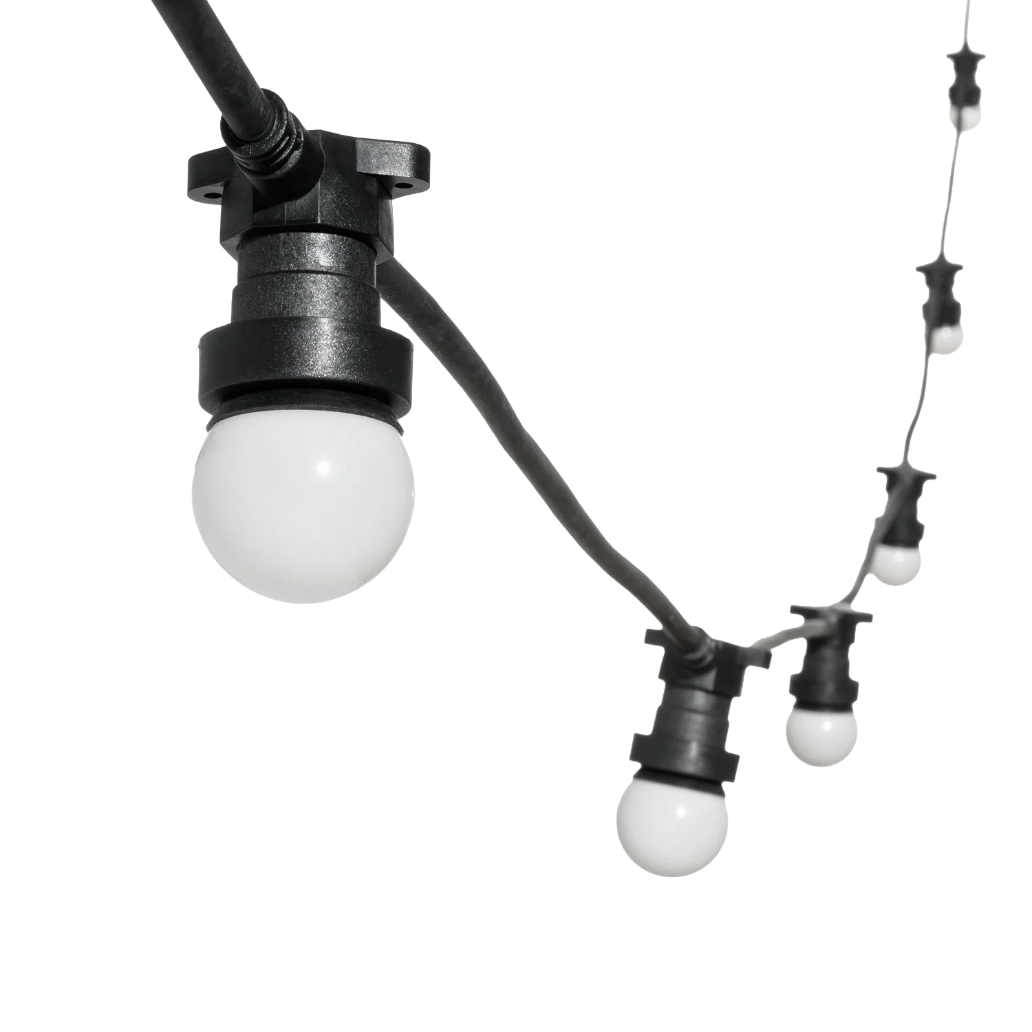 Location Guirlande guinguette globe opaque 100m - 100 douilles professionnel