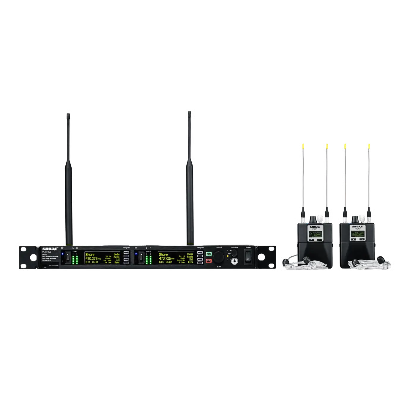 {KIT} SHURE - PSM1000 IEM : 1xEmetteur double P10TE, 2xRécepteur P10R+ - Mayenne - Laval - Grand Ouest