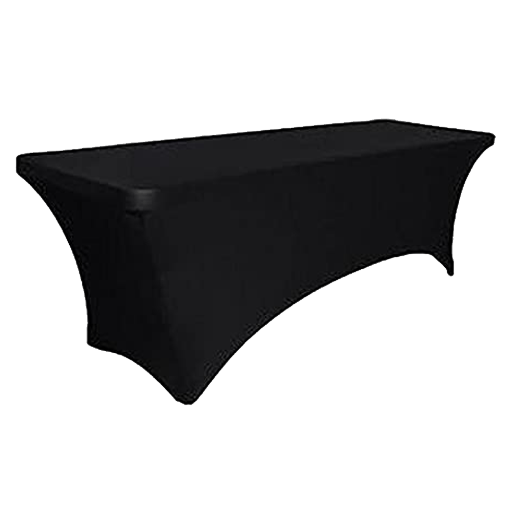 Location LYCRA - Housse pour table rectangulaire 183x76cm - NOIRE professionnel