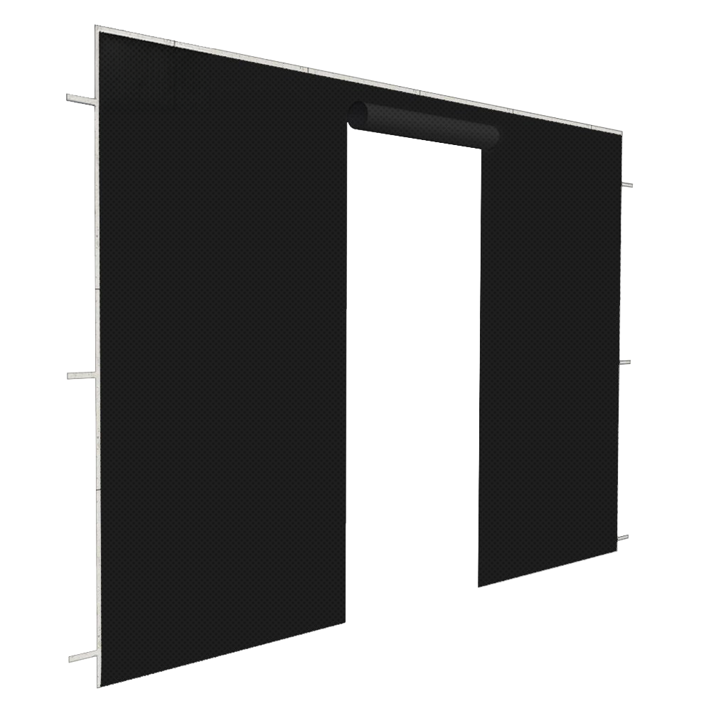 Location BACHE – Bâche de côté avec Porte Protente Noire 4m professionnel