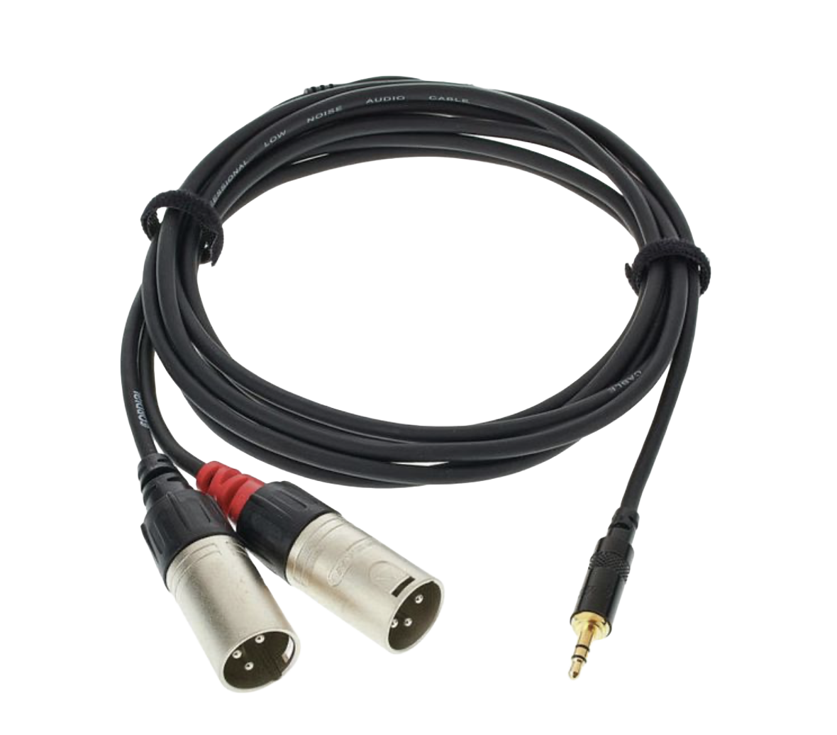 Location Câble Mini-Jack 3.5mm vers 2xXLR professionnel