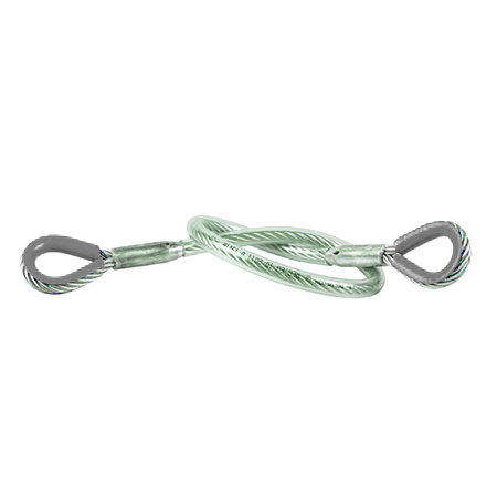 Location RIGLIFT – Élingue Acier Gainé 10m CMU = 1T + 2x Manilles Lyre C=3,25Tonnes – GRISE professionnel