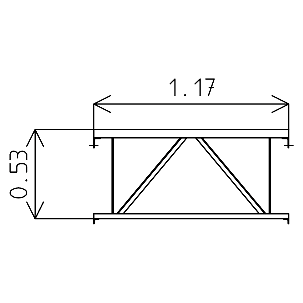 Location STACCO – 1/2 Garde-Corps type Fermette – Longueur 1.22m professionnel