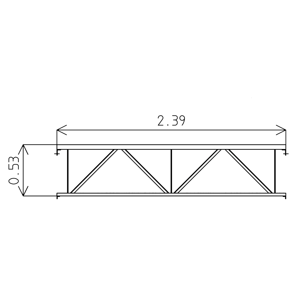 Location STACCO – Garde-Corps type Fermette – Longueur 2,44m professionnel