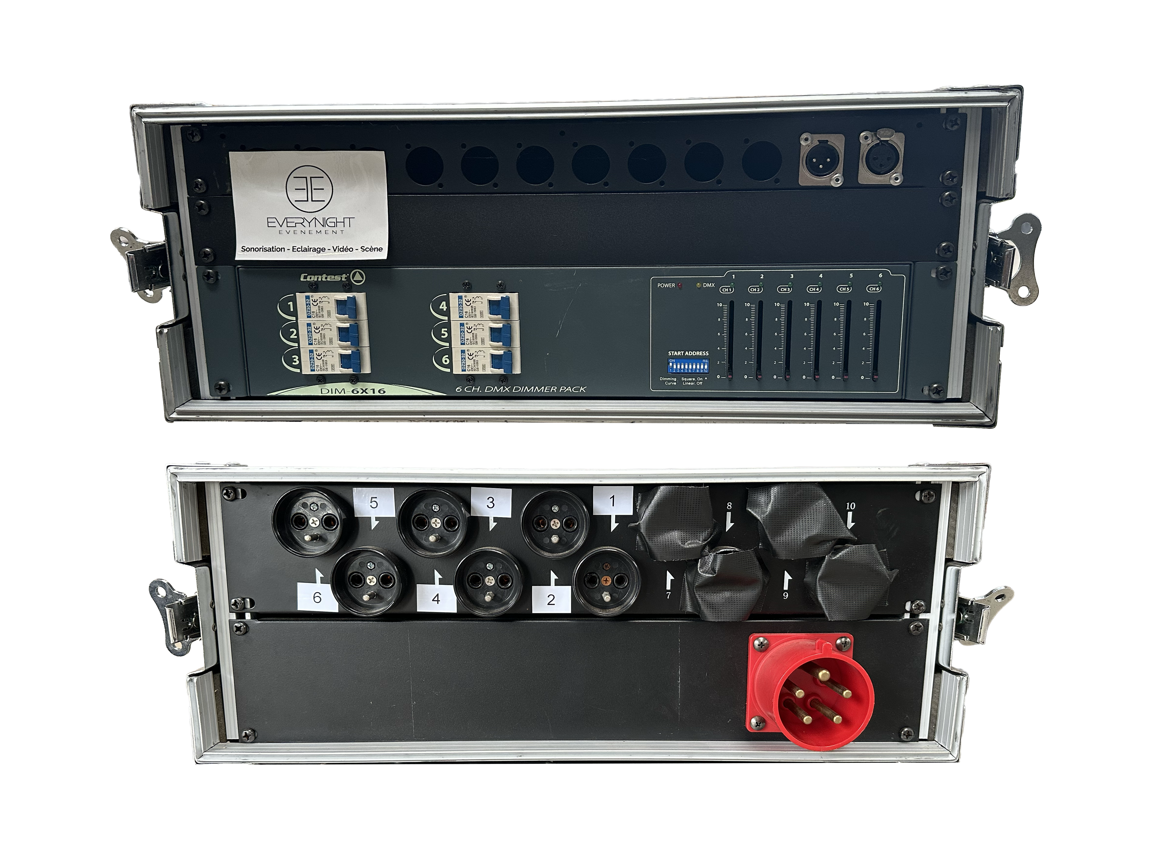 Location CONTEST – Gradateur DMX – 1x32AT -> 6x16A professionnel